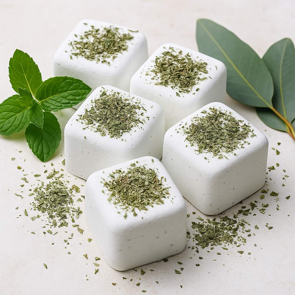5 Aromatherapy Shower Steamers - Kick Start - Peppermint and Eucalyptus - Bella Forever