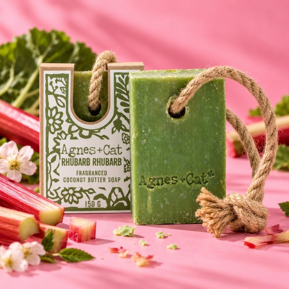 Rhubarb Soap on a Rope | Fragranced Hanging Soap