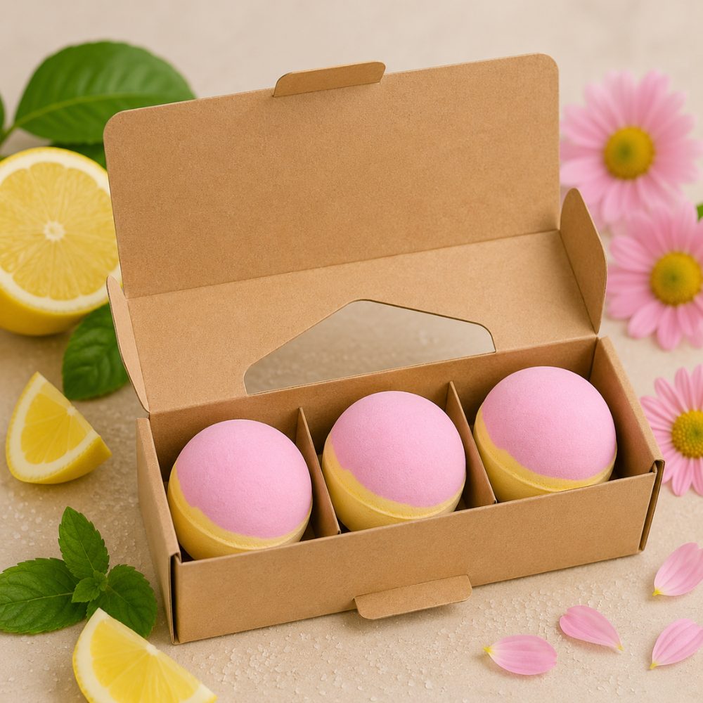 Set of 3 Pink Lemonade Jumbo Bath Bombs