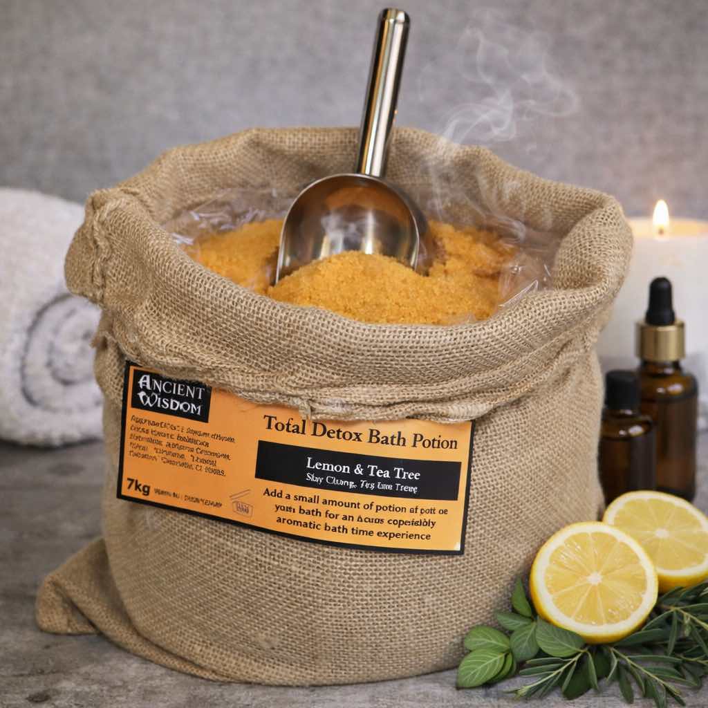 Total Detox Bath Potion – Lemon & Tea Tree in 7kg Hessian Sack