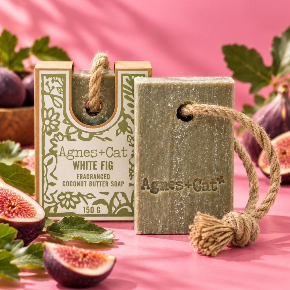 White Fig Soap on a Rope | Fragranced Hanging Soap