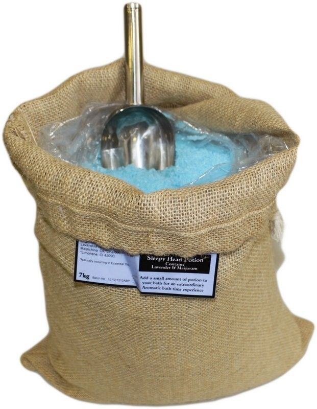 Sleepy Head Bath Potion – Lavender & Chamomile in 7kg Hessian Sack