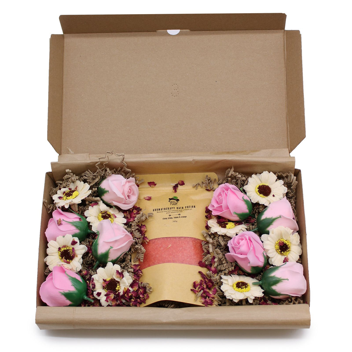 Ylang Ylang, Lemon & Orange Bath Salt & Soap Flower Gift Set