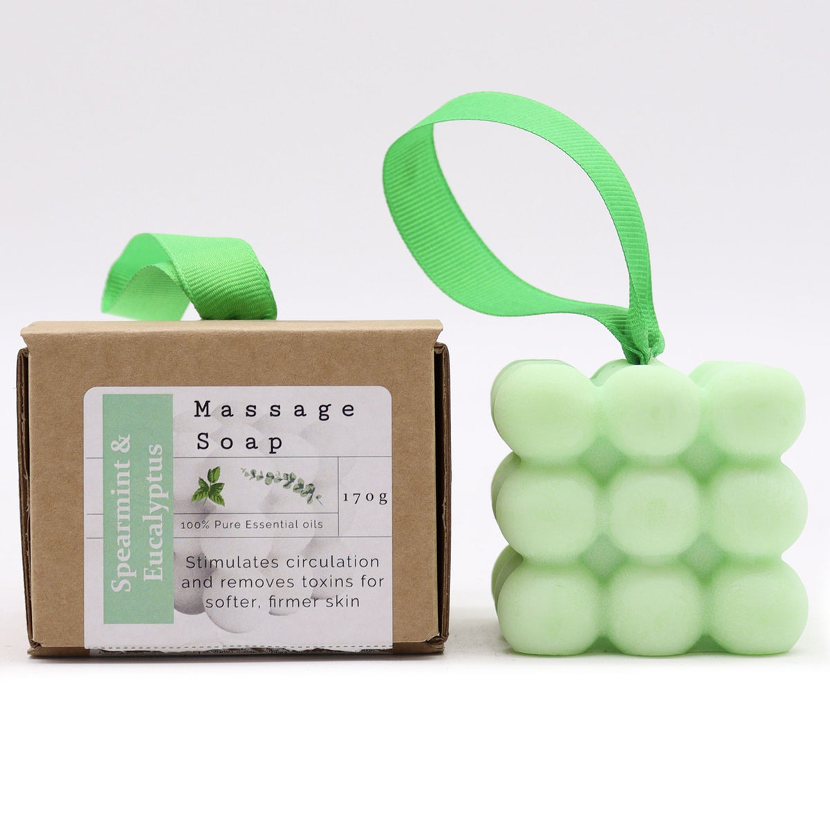 Spearmint & Eucalyptus Massage Soap Bar – 170g