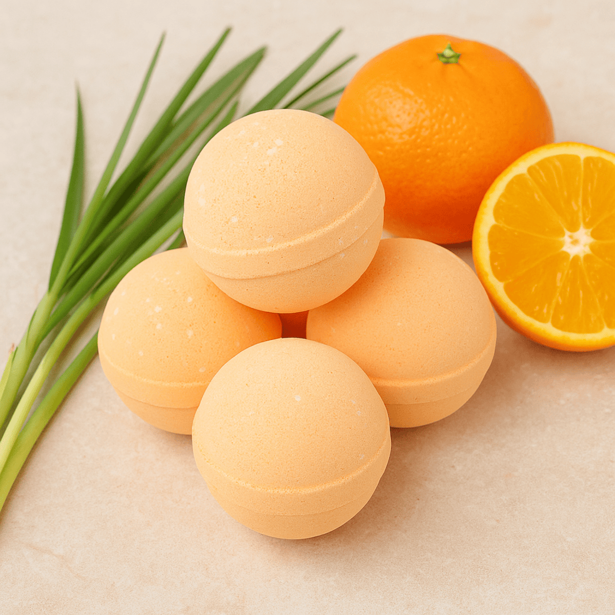 Bath Bomb for Sensitive Skin – Sunny Citrus with Lemongrass & Mandarin - Bella Forever