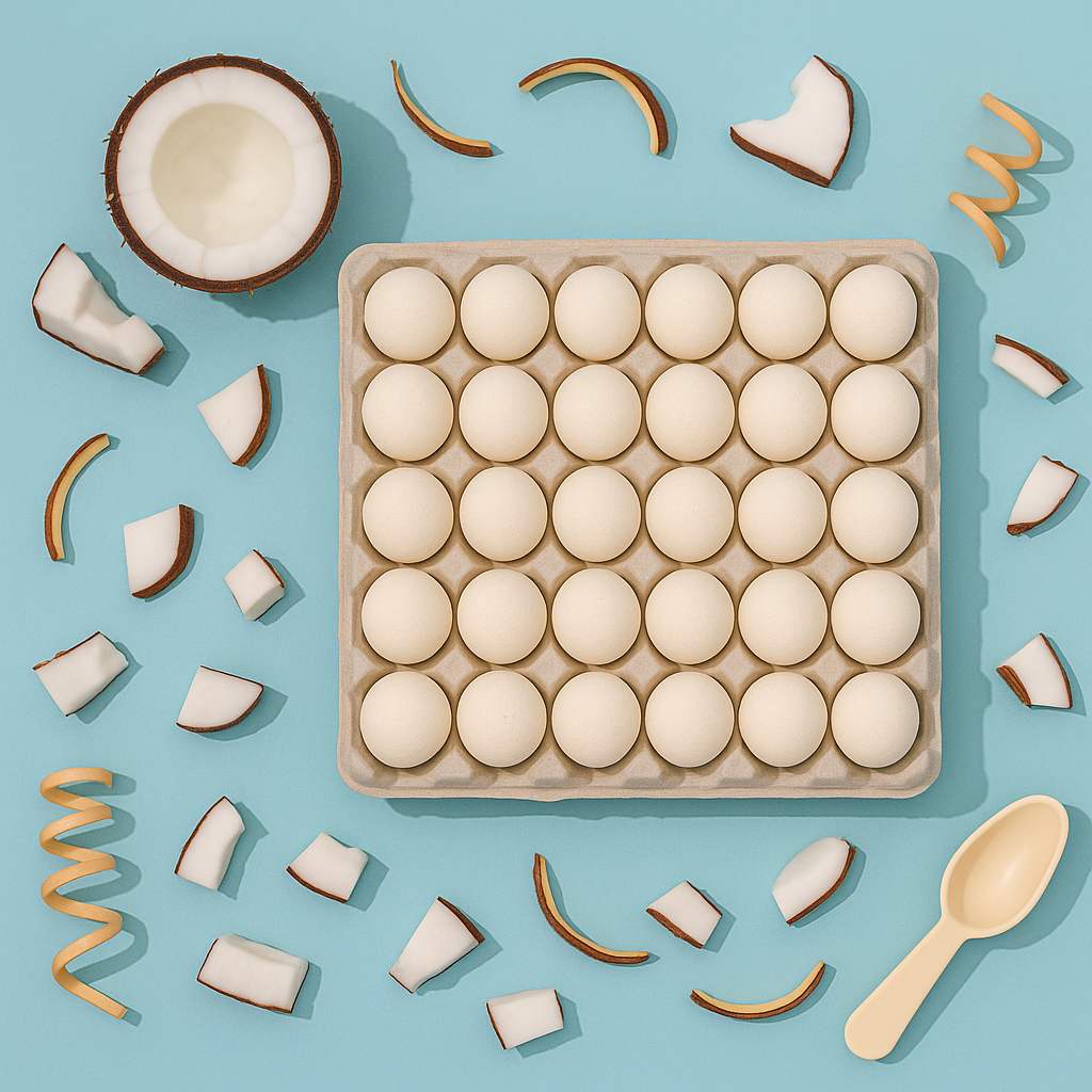 bath eggs with coconut fragrance