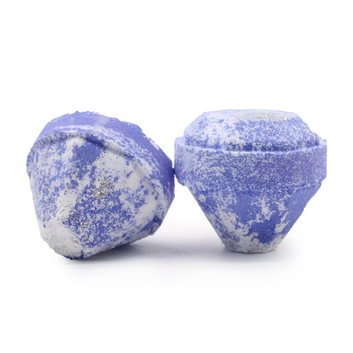 Gemstone Bath Bomb with Crystal Surprise – White & Blue - Bella Forever