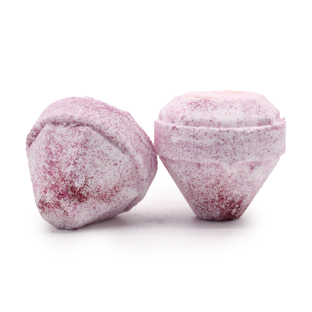 Gemstone Bath Bomb with Crystal Surprise – White & Red - Bella Forever