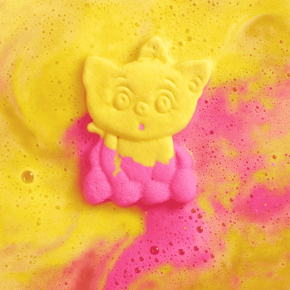 Kids Bath Bomb for Sensitive Skin – Banana Kitty Cat Fizzy - Bella Forever