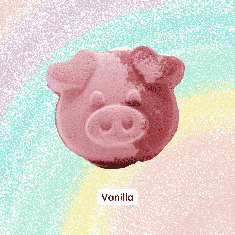 Kids Bath Bomb for Sensitive Skin – Piggy Fun Pink Fizzy - Bella Forever