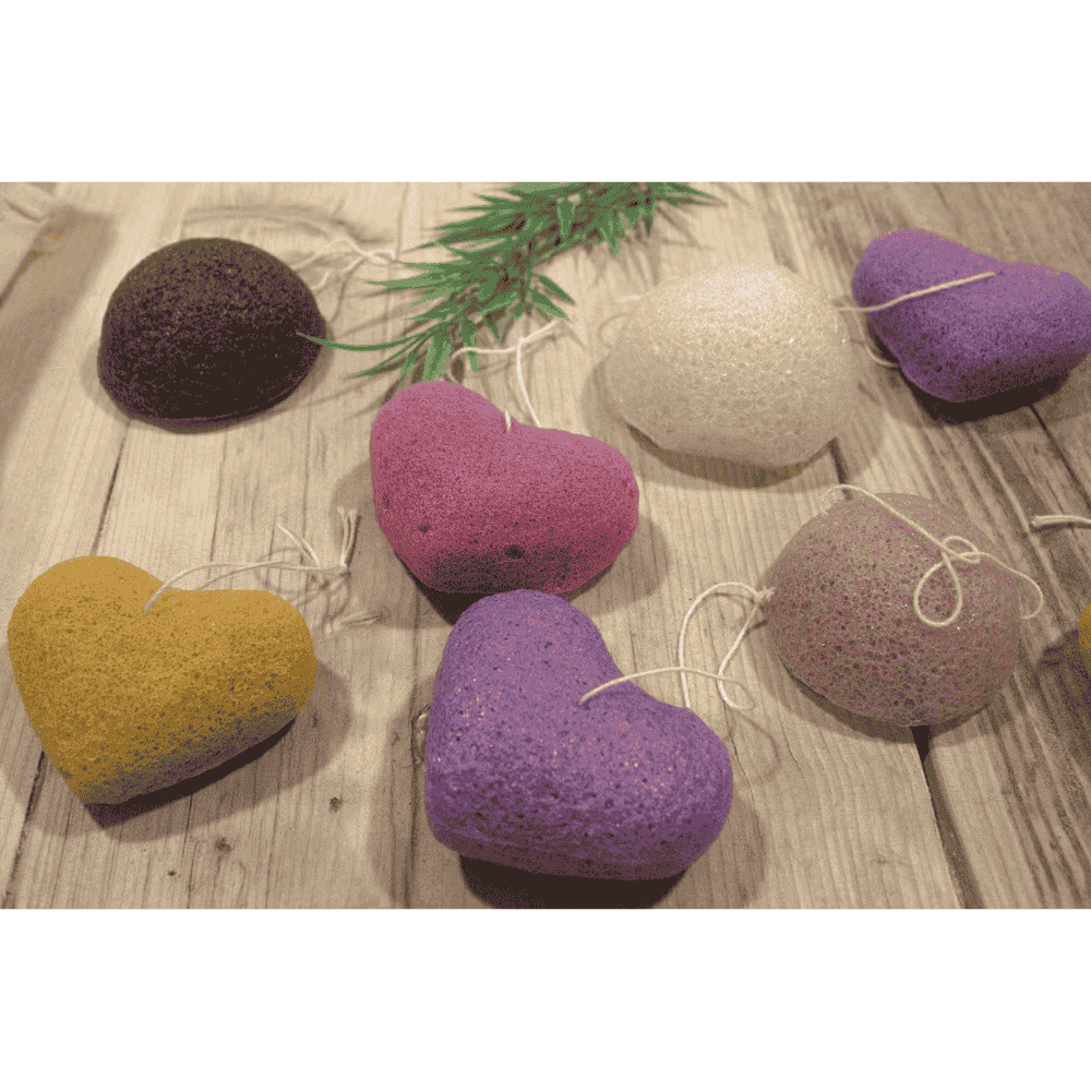 Konjac Heart Sponge – Rose - Bella Forever