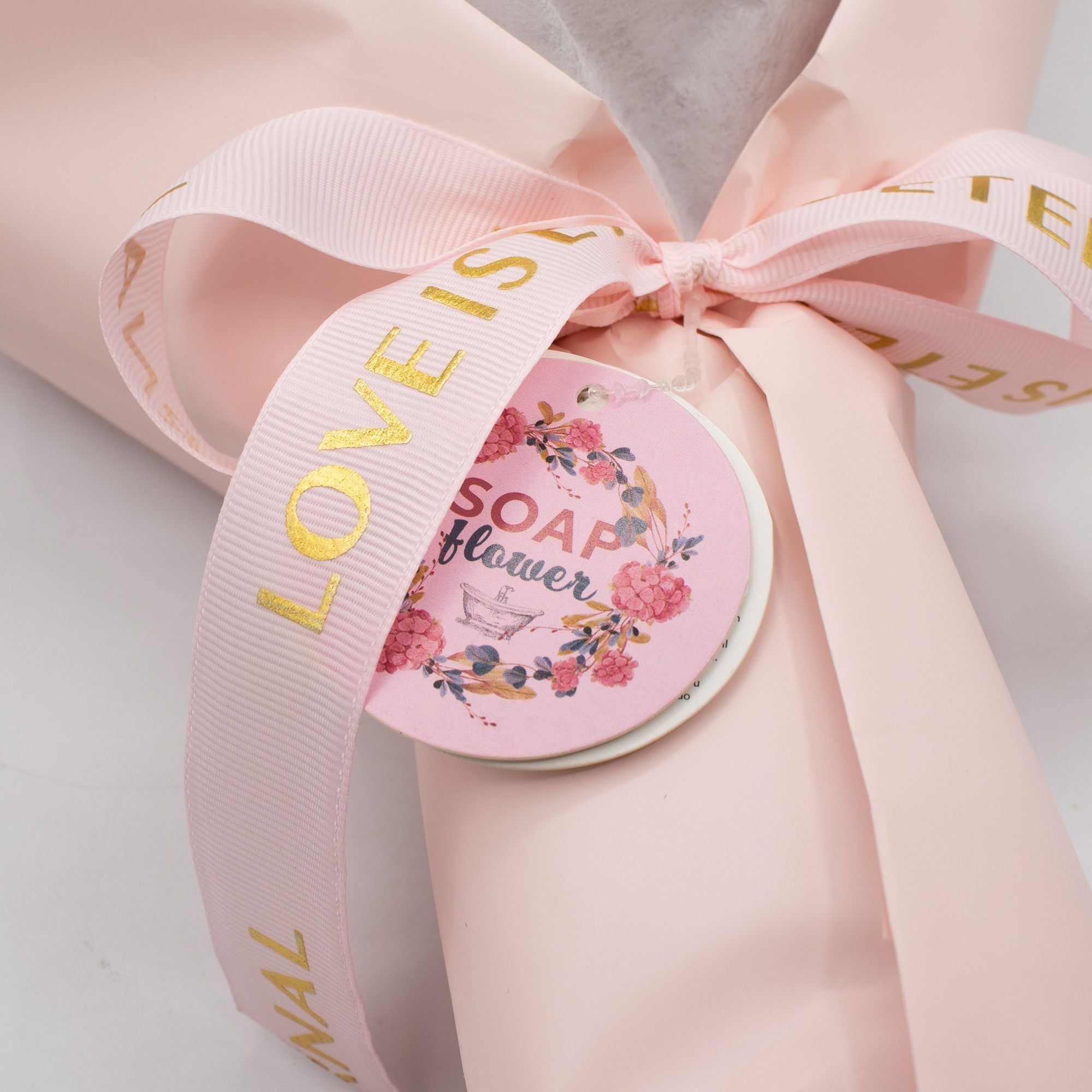 Large Pink Rose Soap Flower Bouquet – Love Is Eternal - Bella Forever
