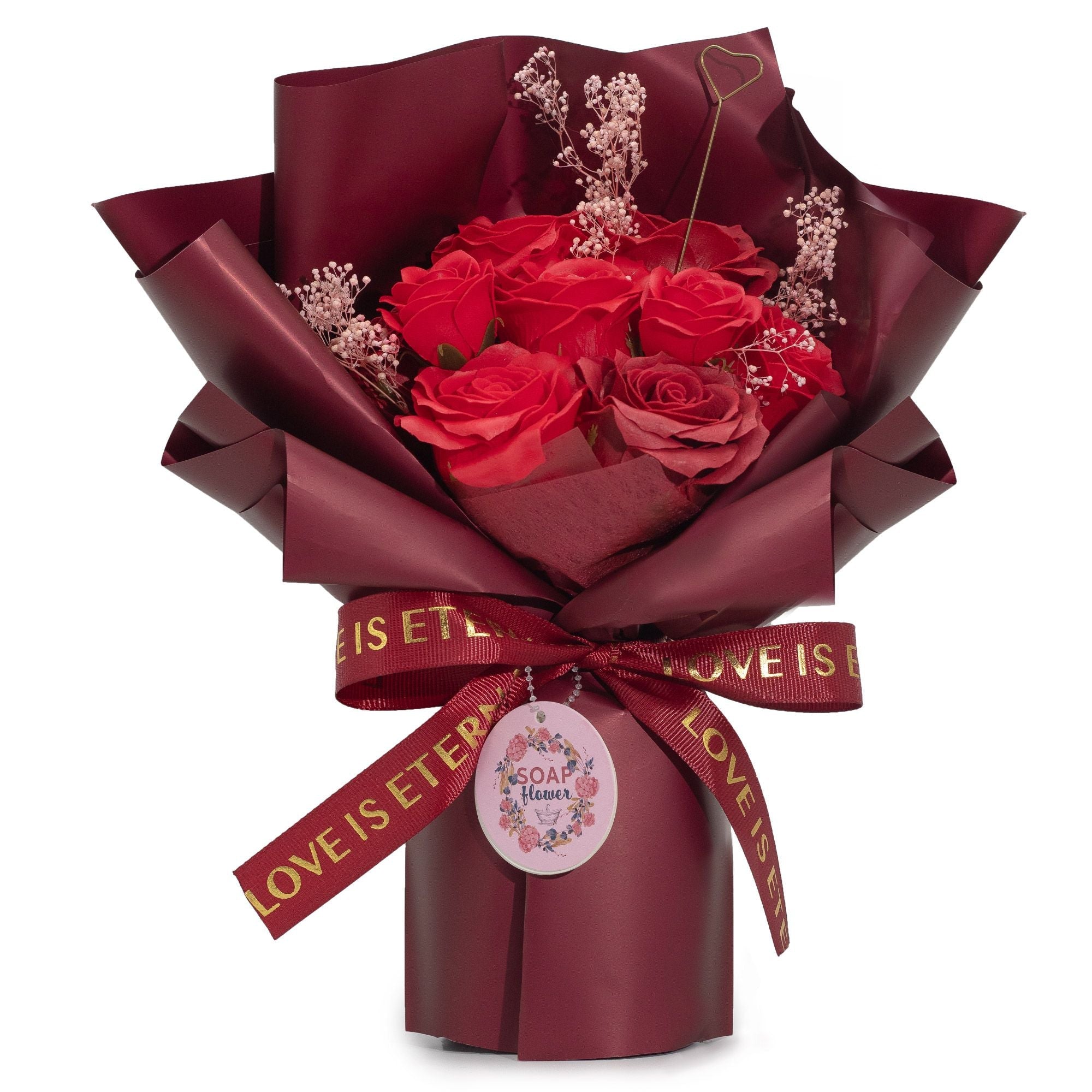 Large Red Rose Soap Flower Bouquet – Love Is Eternal - Bella Forever