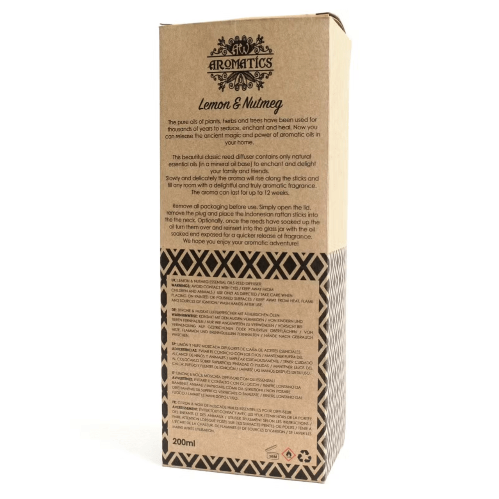 Lemon & Nutmeg Essential Oil Reed Diffuser - Bella Forever