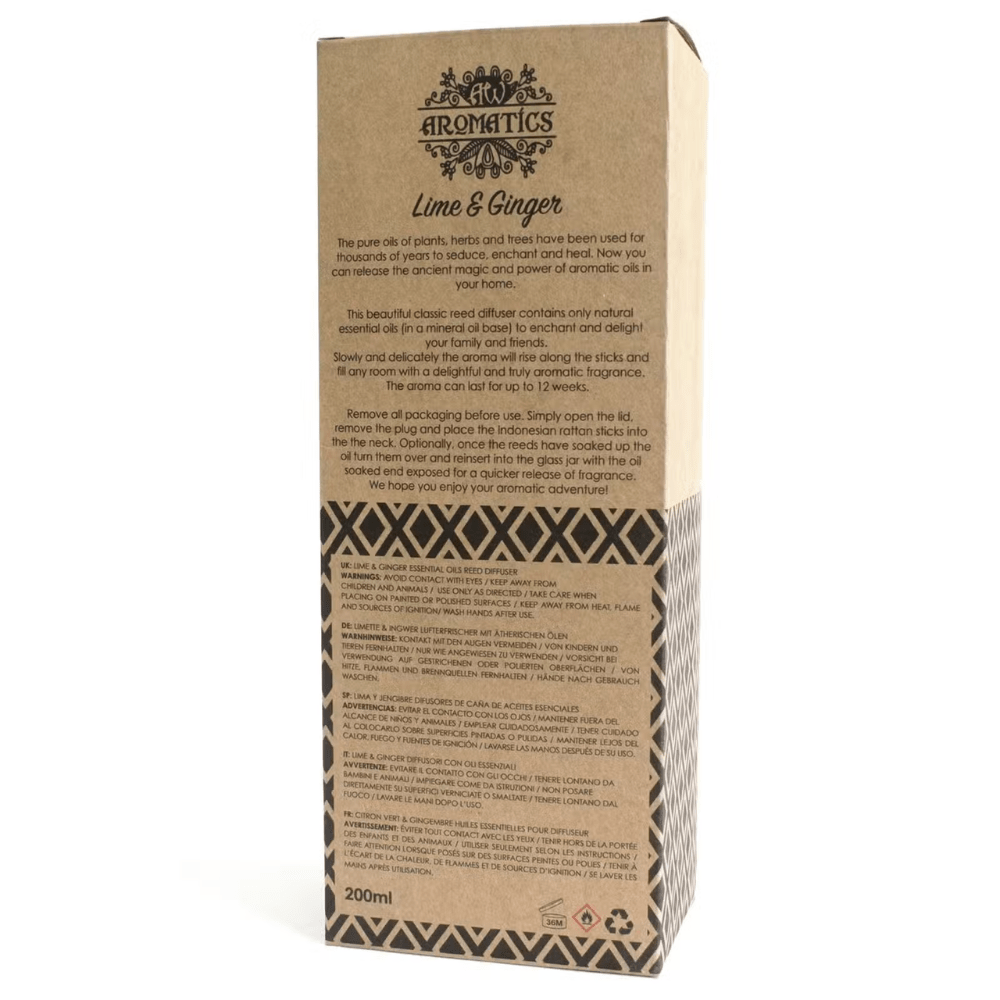 Lime & Ginger Essential Oil Reed Diffuser - Bella Forever