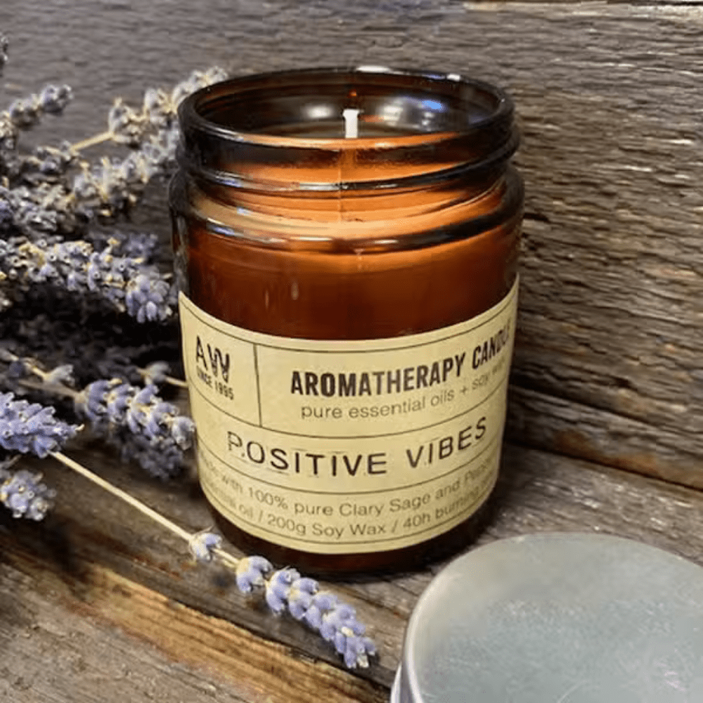 Positive Vibes - Aromatherapy Candle with Clary Sage & Peppermint - Bella Forever
