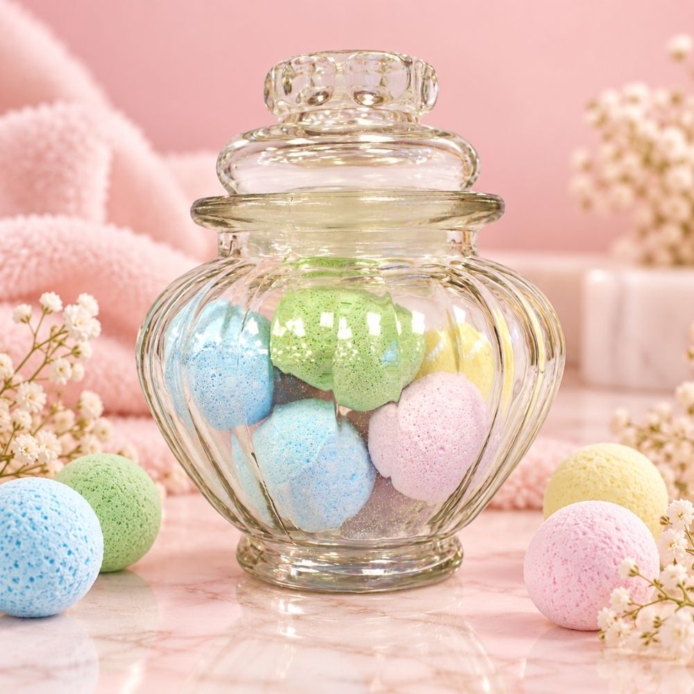 Pumpkin Bath Bomb Jar | Mini Bath Bomb Storage & Display - Bella Forever