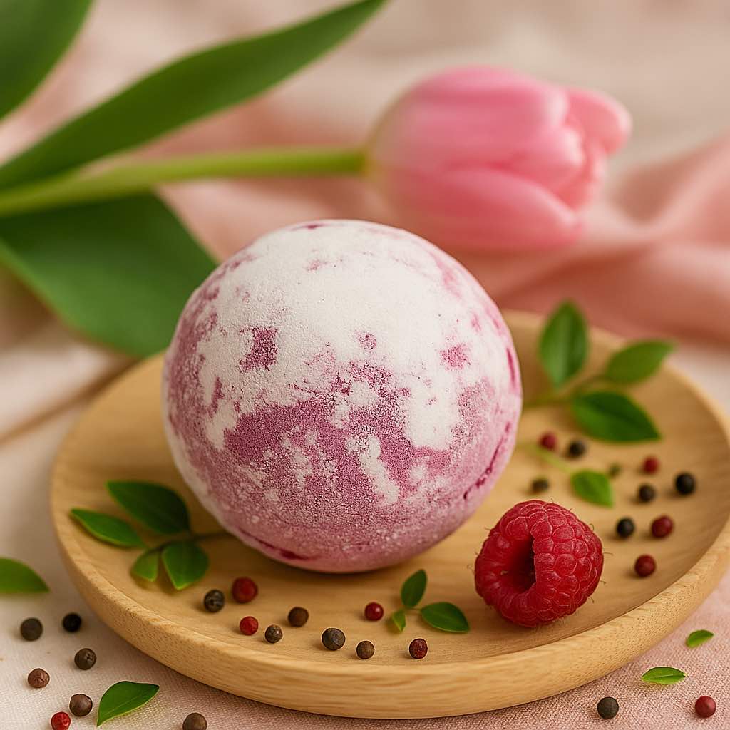 Rasp & B'pepper Bath Bomb with Shea Butter - Bella Forever
