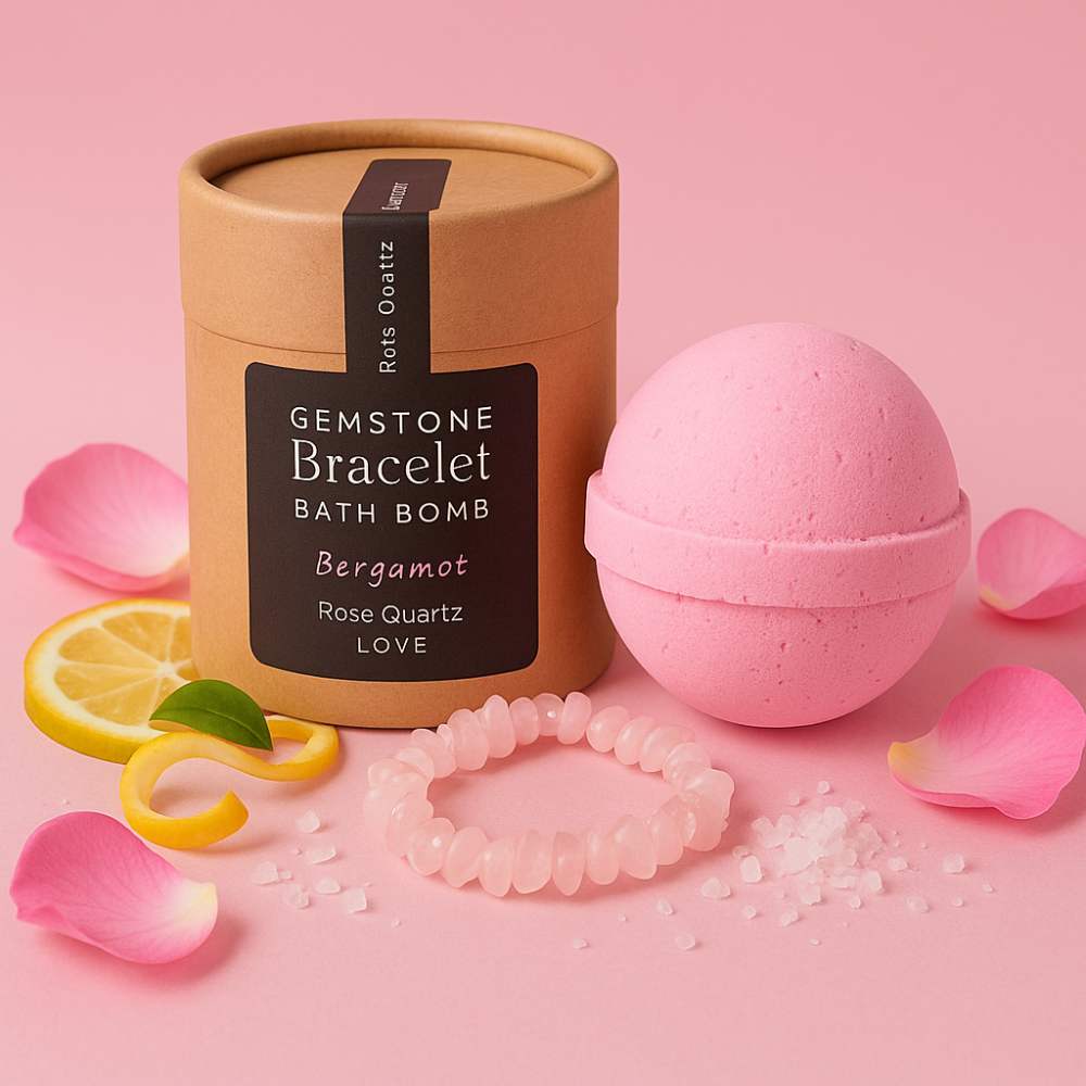 Rose Quartz Bracelet Bath Bomb - Bella Forever