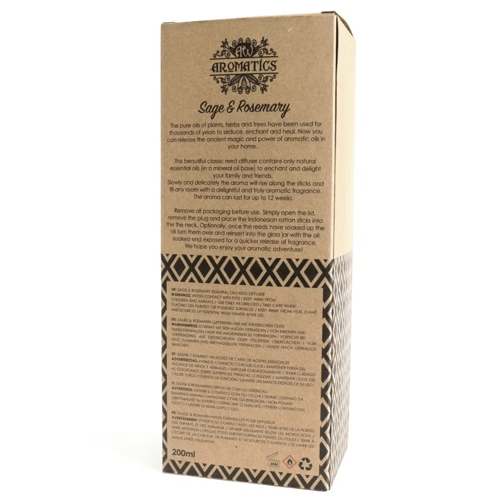 Sage & Rosemary Essential Oil Reed Diffuser - Bella Forever