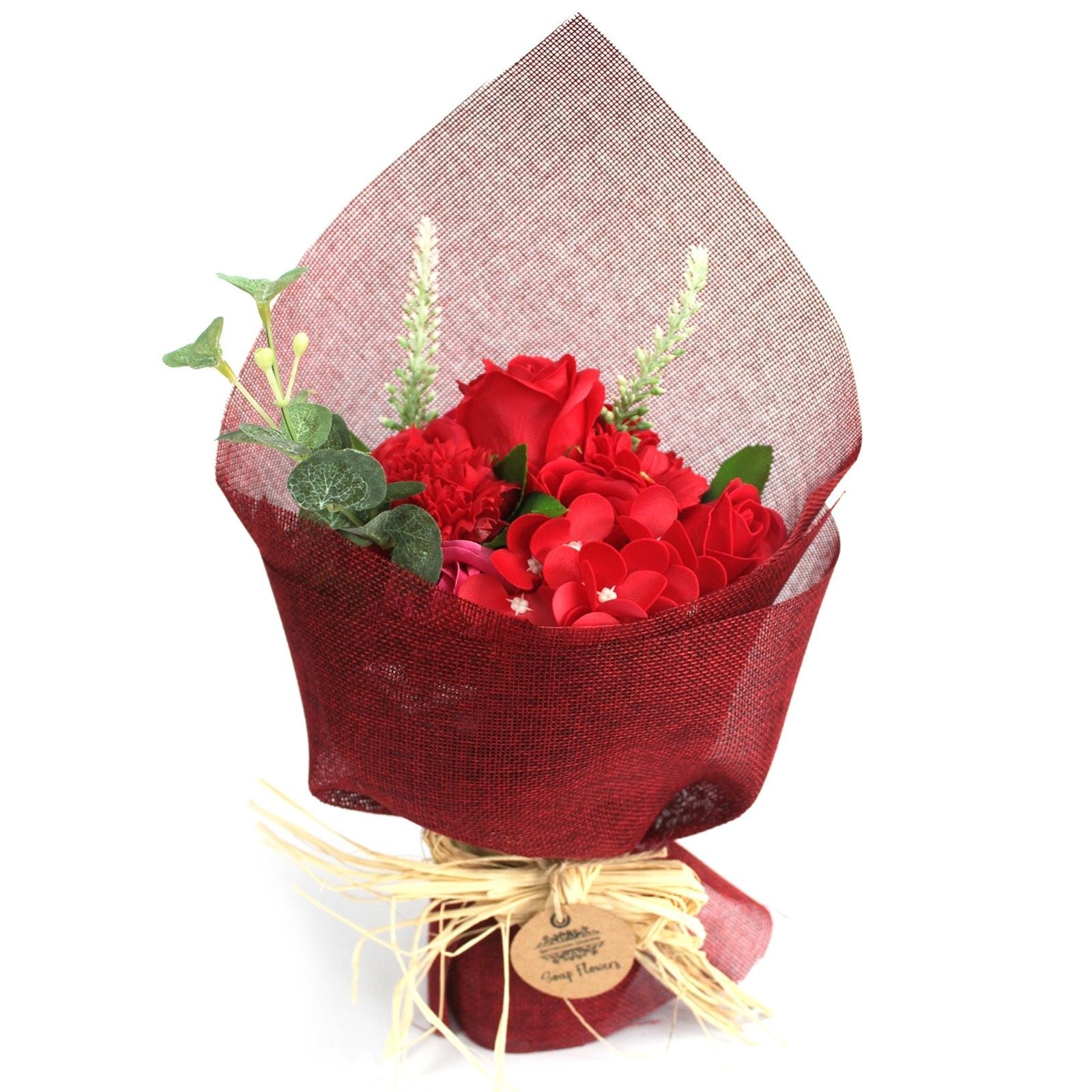 Scarlet Rose Soap Flower Bouquet - Bella Forever