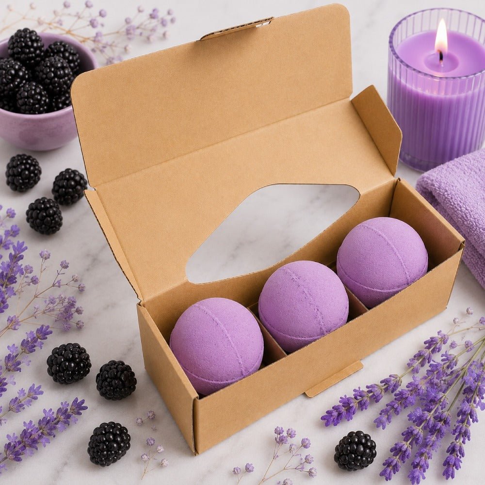 Set of 3 Blackberry Jumbo Bath Bombs - Bella Forever