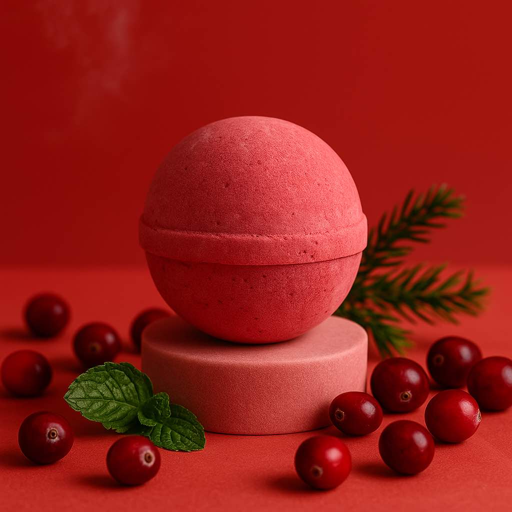 Set of 3 Cranberry Jumbo Bath Bombs - Bella Forever