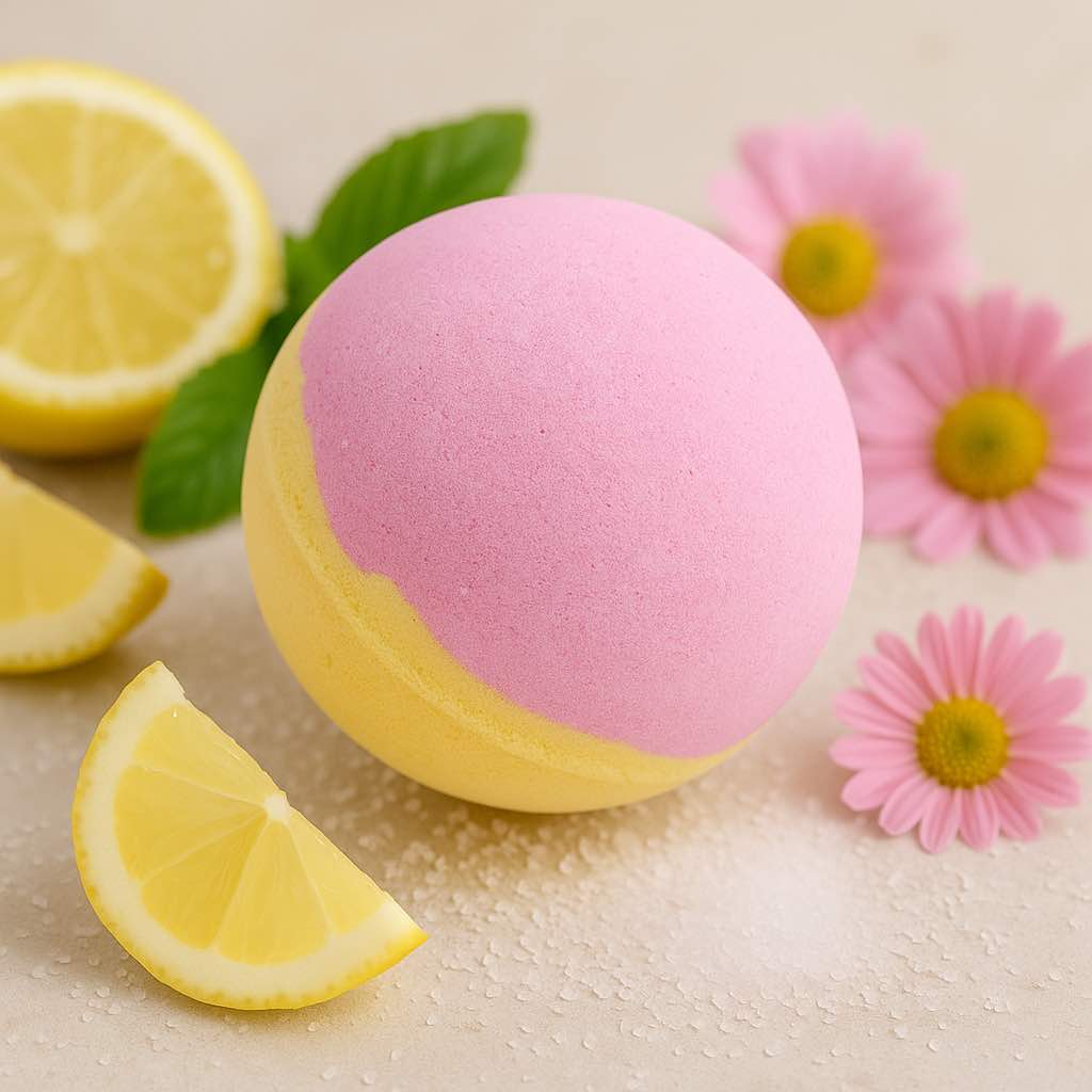Set of 3 Pink Lemonade Jumbo Bath Bombs - Bella Forever