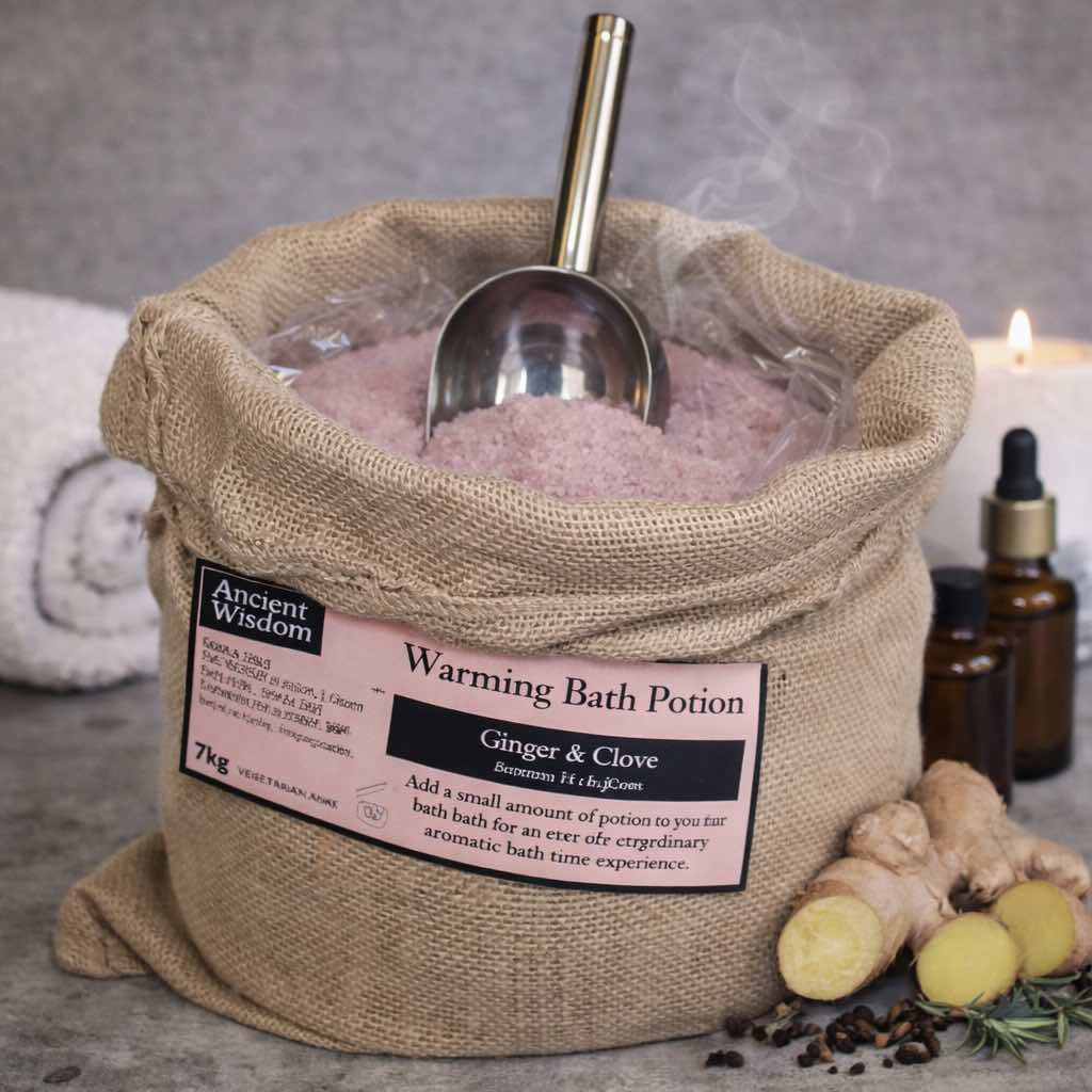 Warming Bath Potion – Ginger & Clove in 7kg Hessian Sack - Bella Forever
