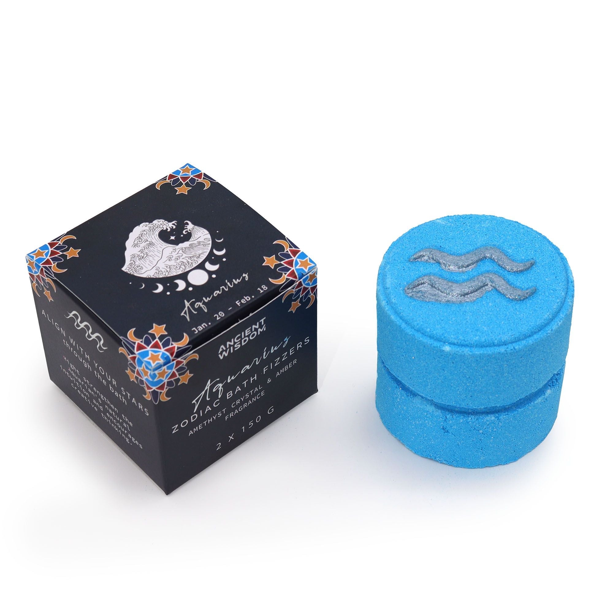 Zodiac Bath Fizzers with Horoscope - Aquarius
