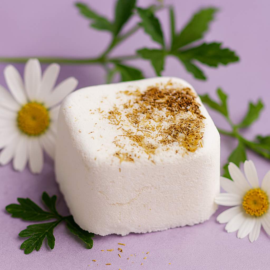 5 Aromatherapy Shower Steamers - Calming - Wintergreen, Frankincense, Cedarwood + Camomile Heads - Bella Forever