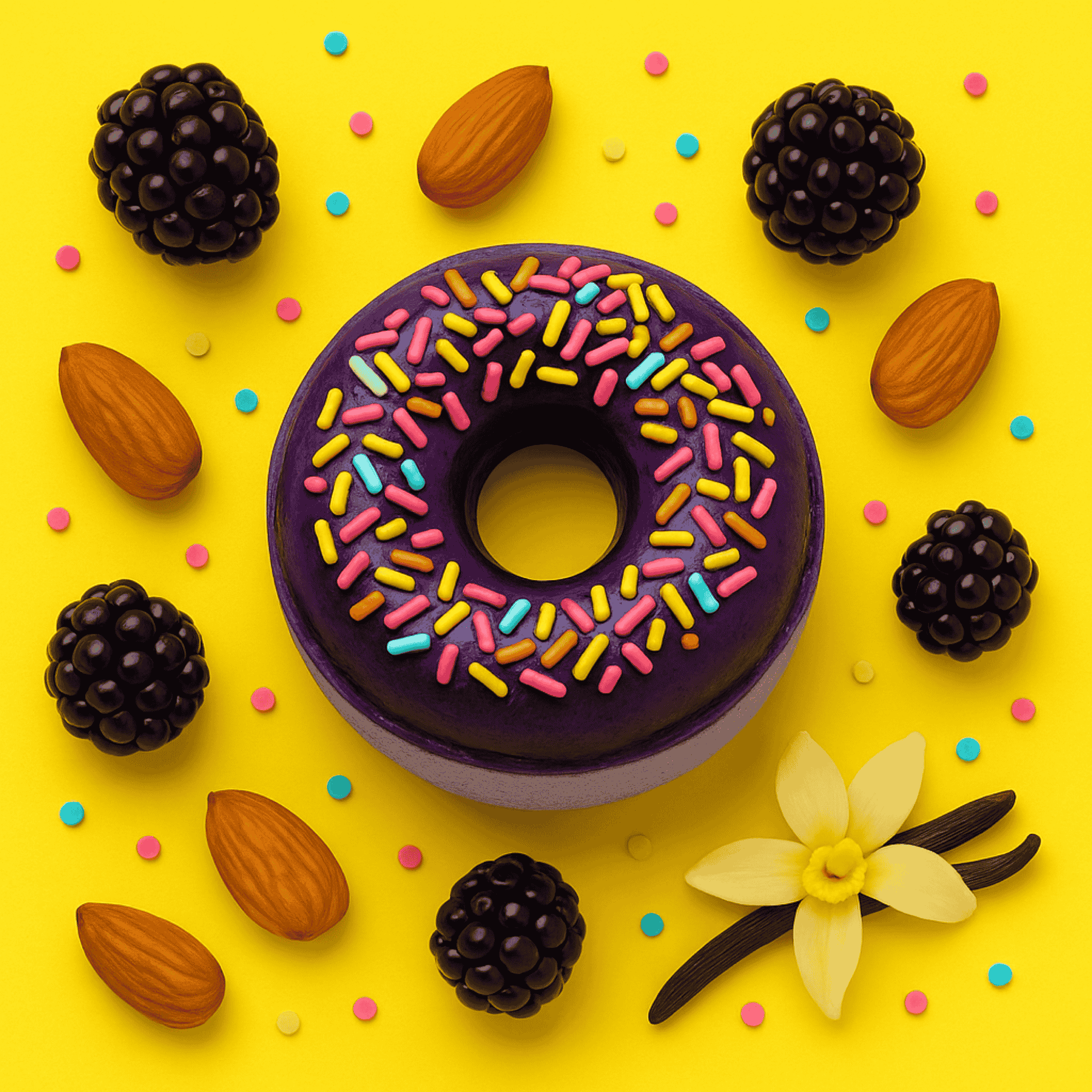 Blackberry & Almond Bath Donut