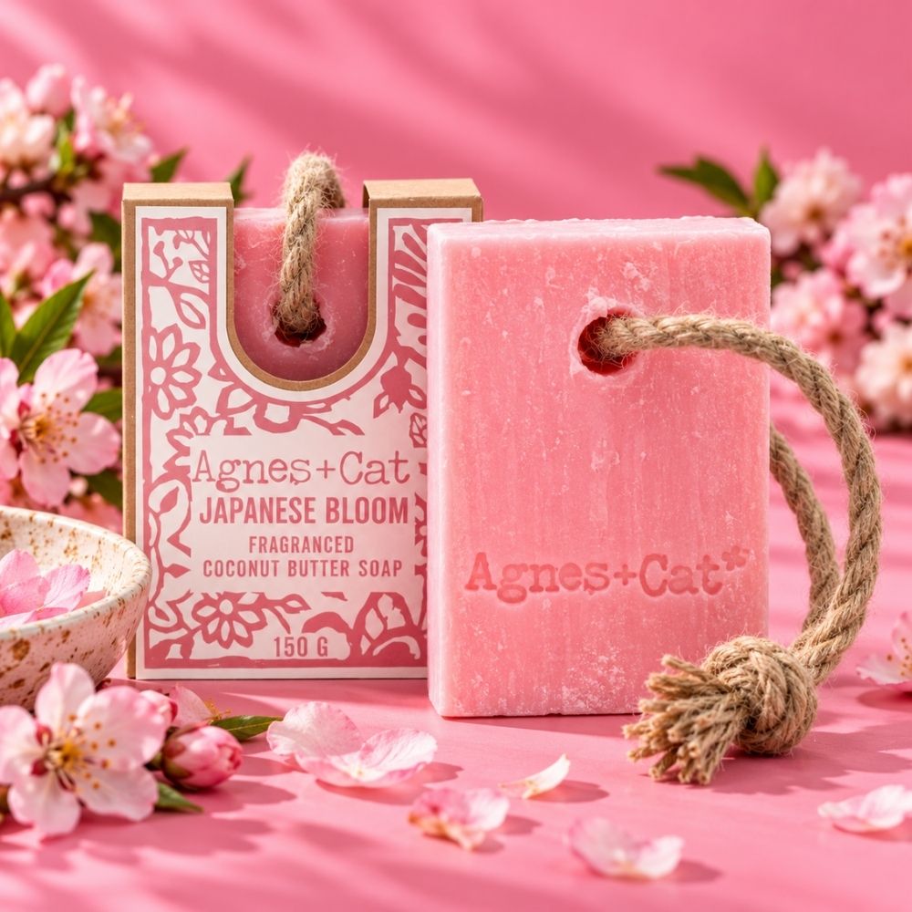 Japanese Bloom Soap on a Rope | Fragranced Hanging Soap
