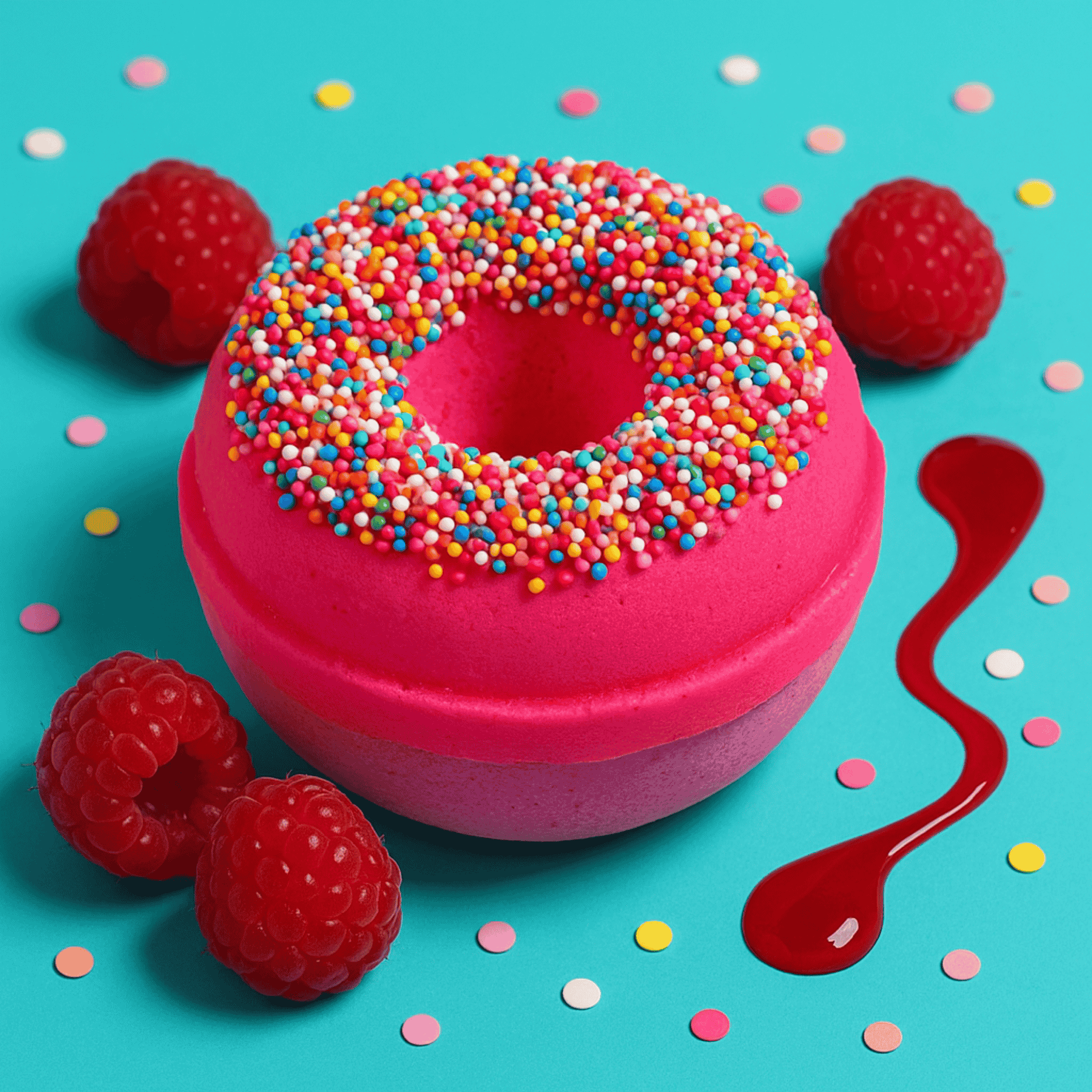 rasberry bath donut
