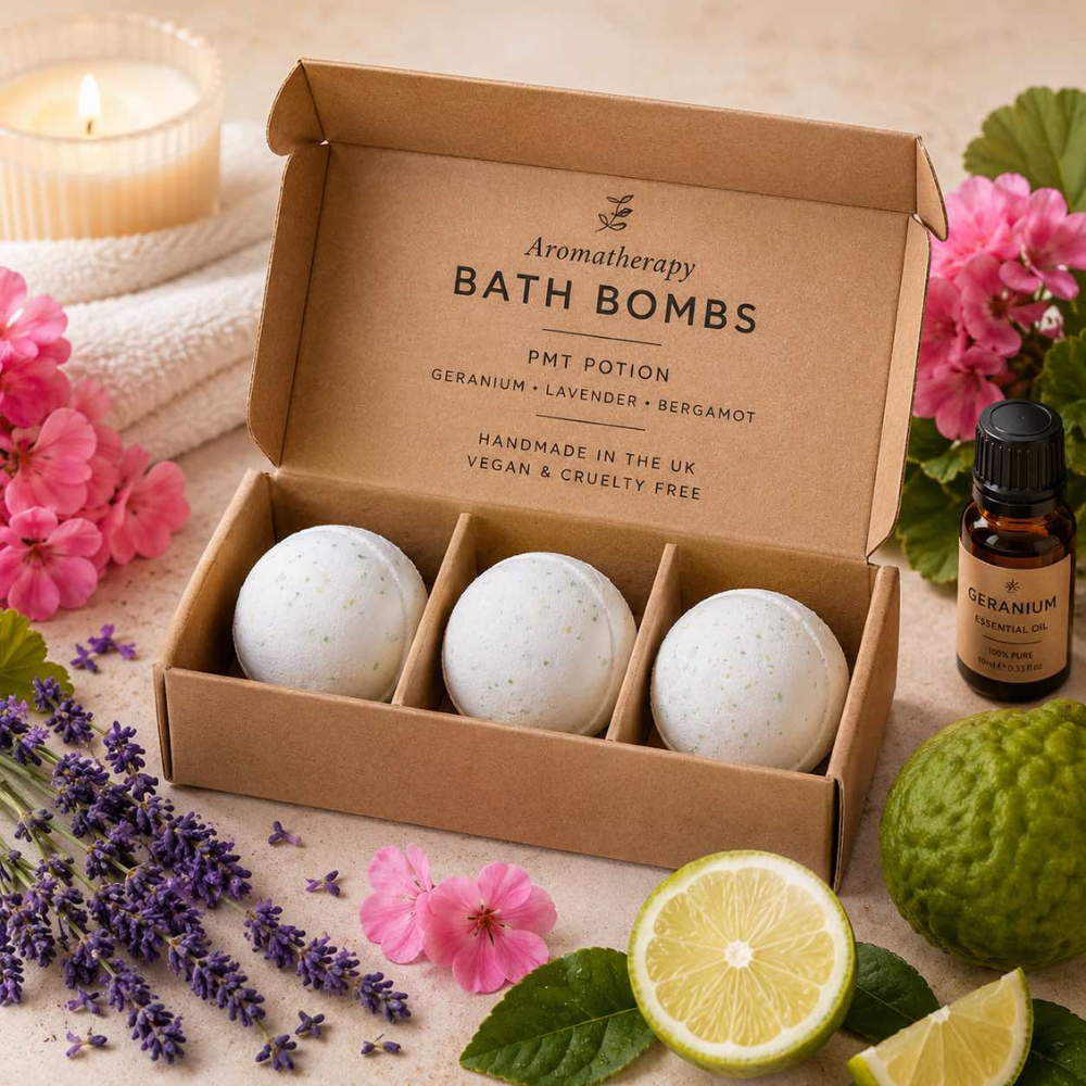 Set of 3 Aromatherapy Bath Bombs -PMT Potion