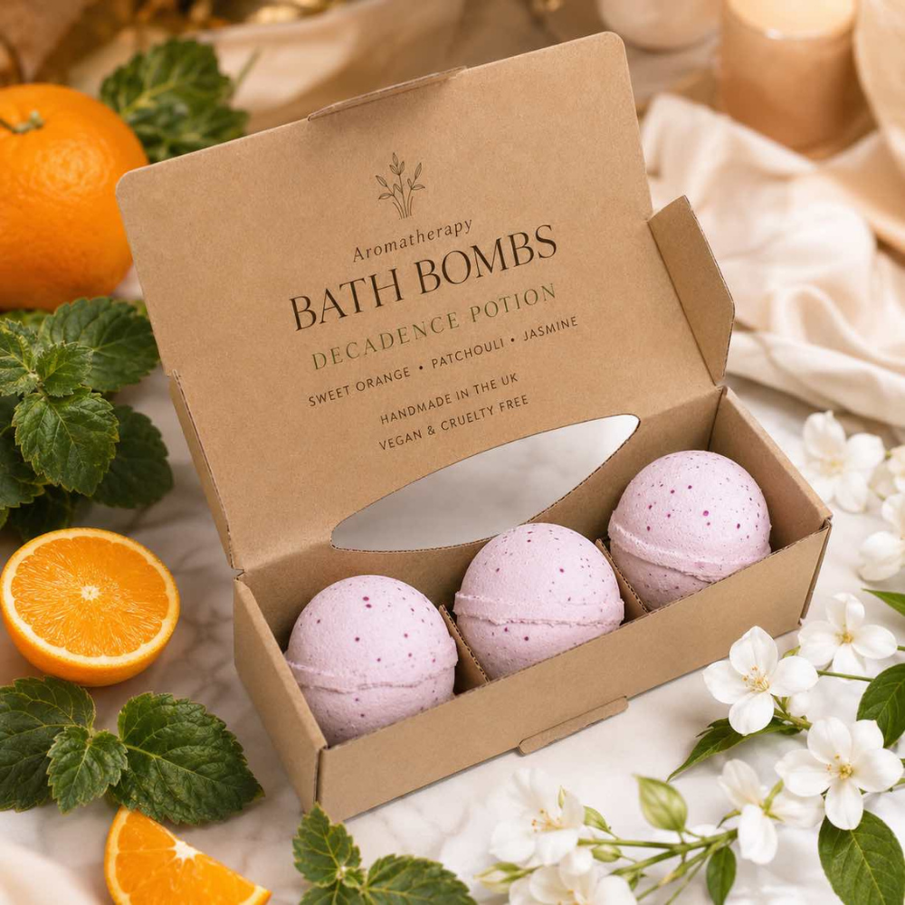 Set of 3 Aromatherapy Bath Bombs - Decadence Potion