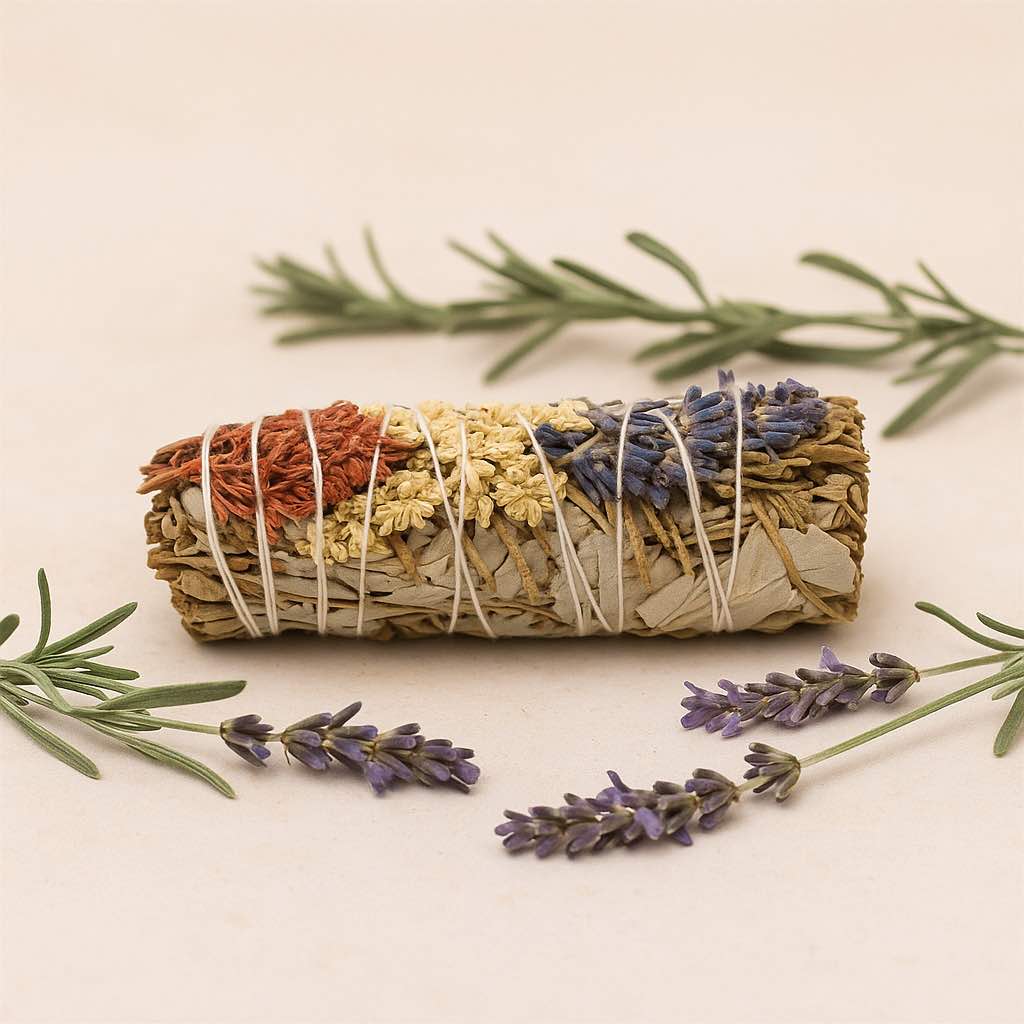 Smudge Stick - White Sage, Lavender and Mullein
