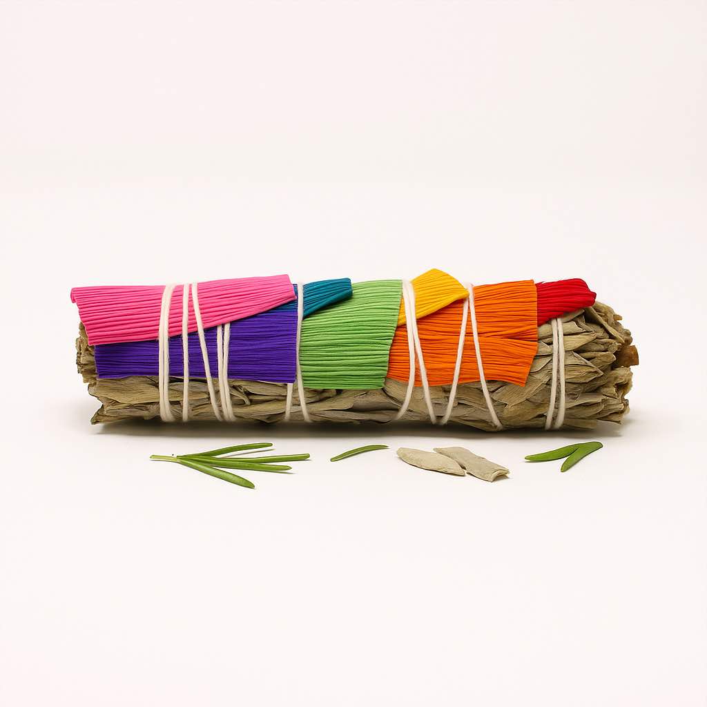 Smudge Stick - White Sage and 7 Corn Leaves