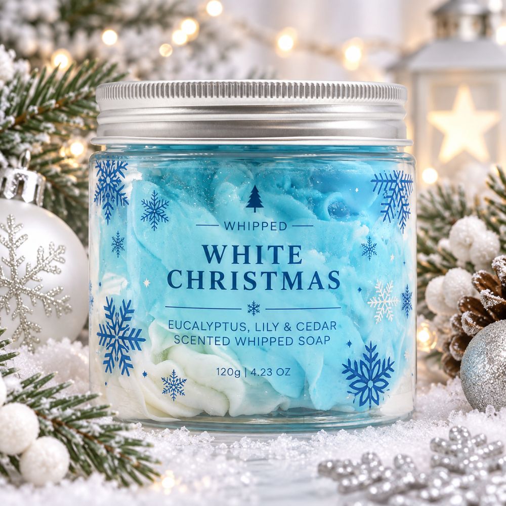White Christmas Whipped Soap 120g