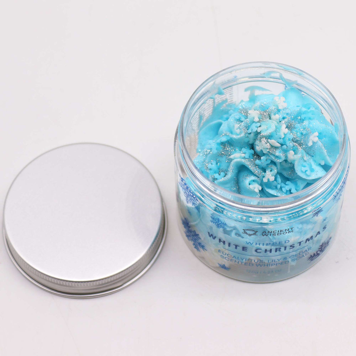 White Christmas Whipped Soap 120g festive body wash