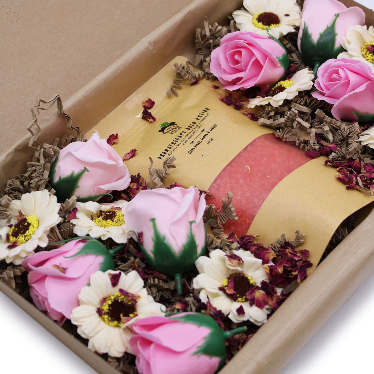 Ylang Ylang, Lemon & Orange Bath Salt & Soap Flower Gift Set