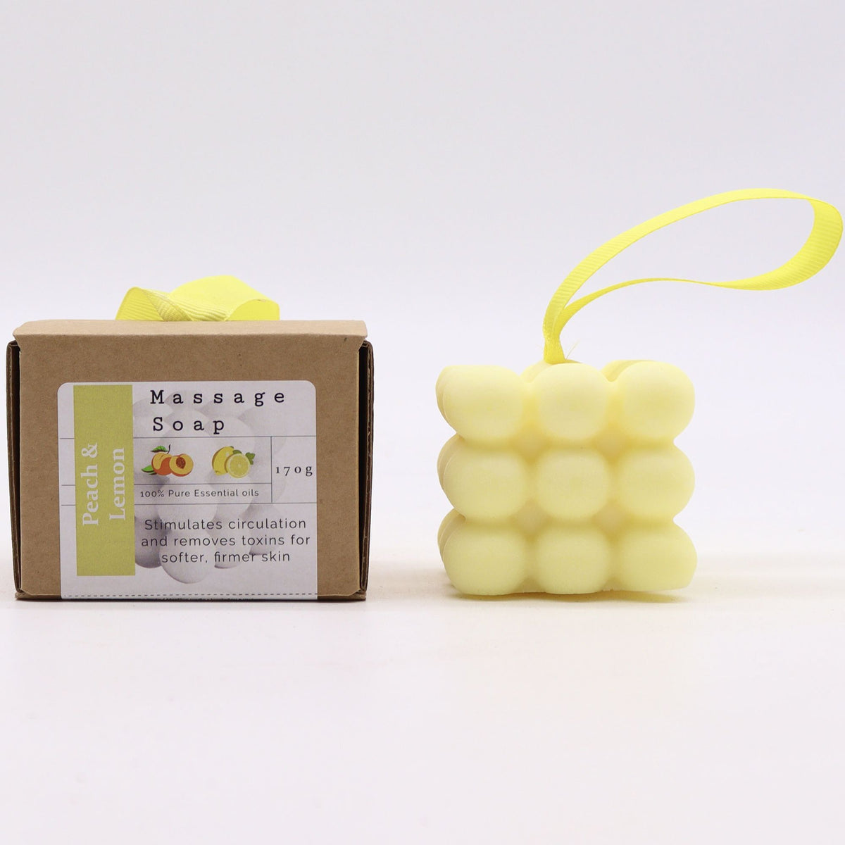 Peach & Lemon Massage Soap Bar – 170g