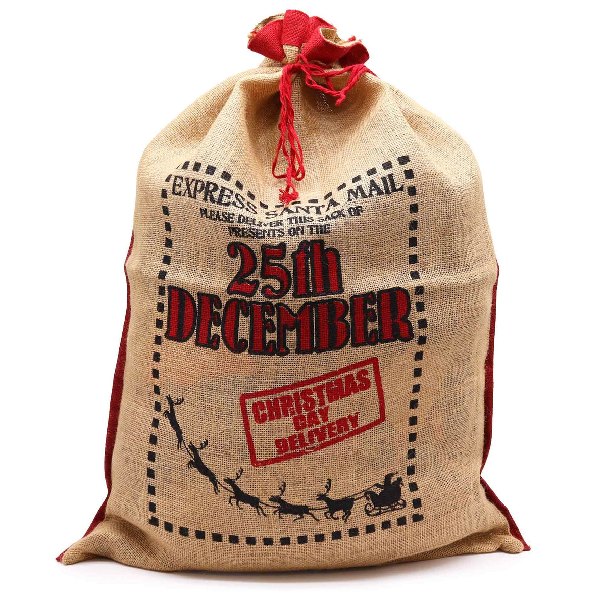 25th December Christmas Jute Sack