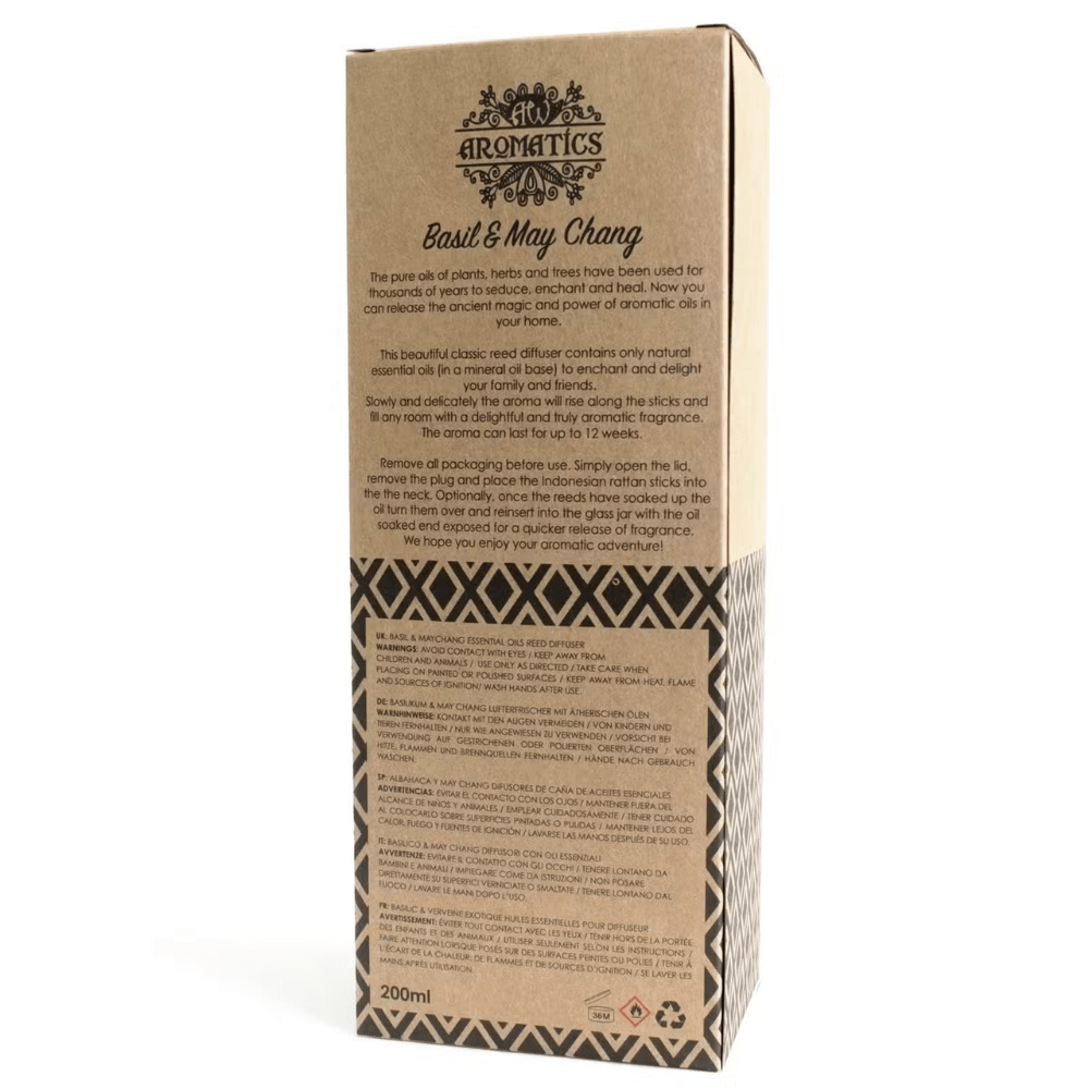Basil & Maychang Essential Oil Reed Diffuser - Bella Forever