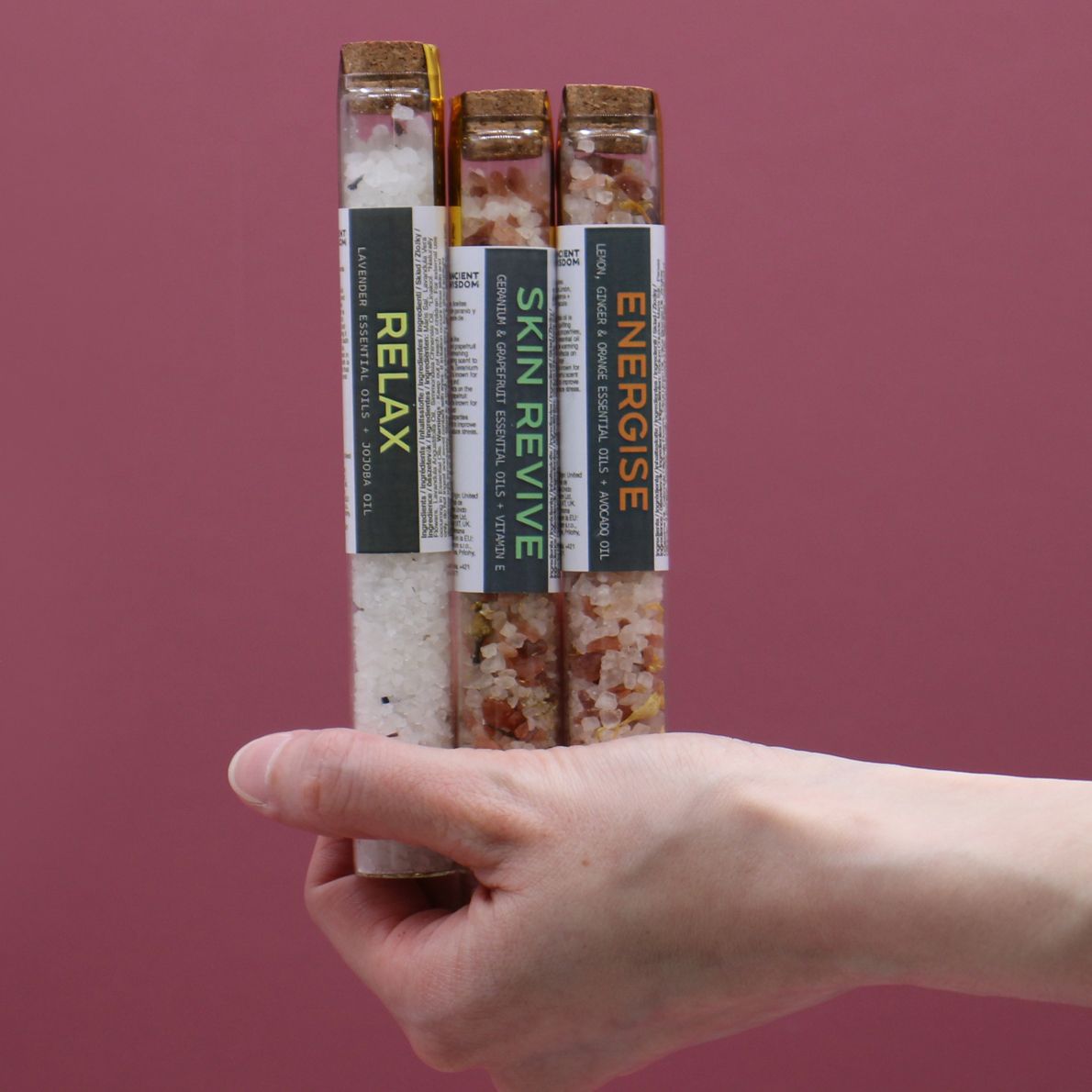 Bath Salts in Vials - Gift Pack of 7 - Bella Forever