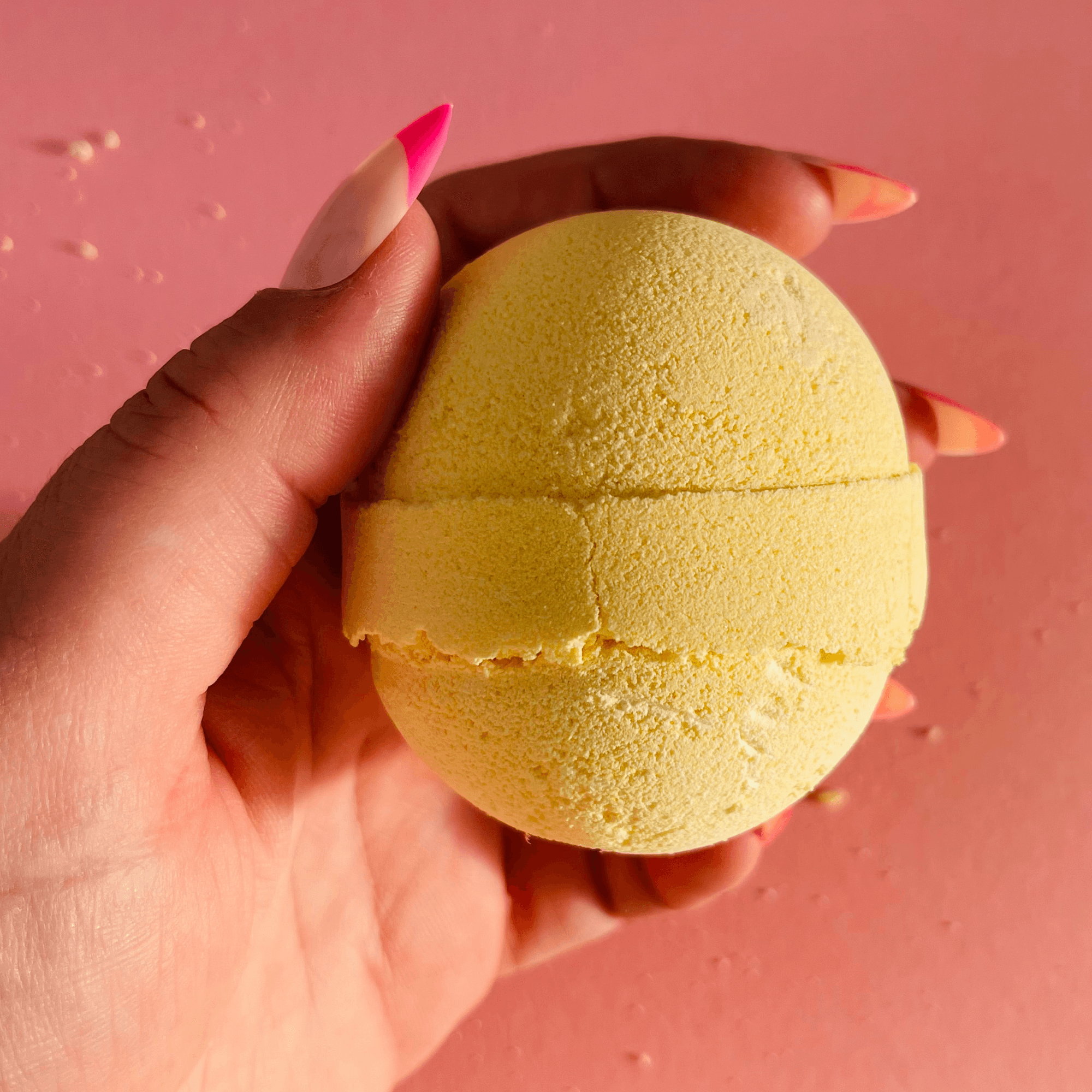 bath bomb with chamomile essential oils