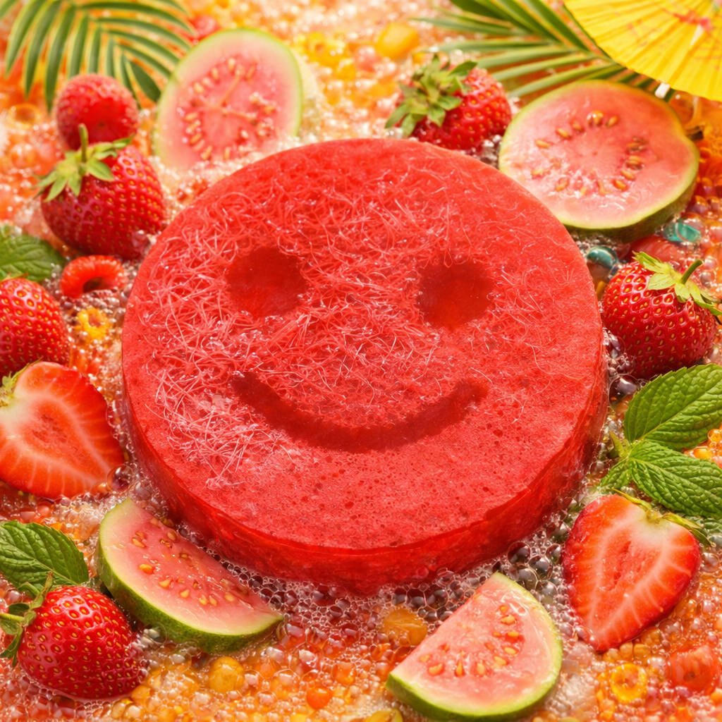 Happy Scrub Soap - Strawberry & Guava - Bella Forever