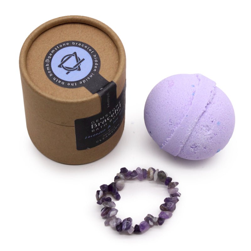 Jewellery Bath Bomb with Crystal Bracelet – Amethyst - Bella Forever