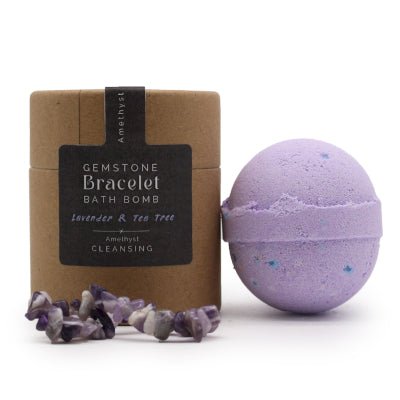 Jewellery Bath Bomb with Crystal Bracelet – Amethyst - Bella Forever