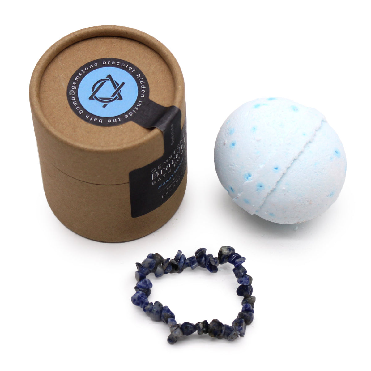 Jewellery Bath Bomb with Crystal Bracelet – Sodalite - Bella Forever